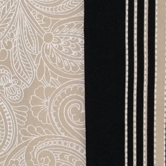 NWT Cocomo Plus Size 1X Beige Multi Color Stripe Print Short Flutter Sleeve Top - Picture 5 of 7